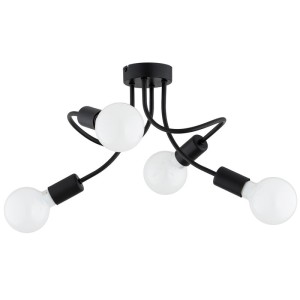 LAMPA SUFITOWA ALFA HITO CZARNA 4xE27 / 63368