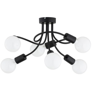 LAMPA SUFITOWA ALFA HITO CZARNA 6xE27 / 63369