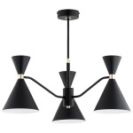 LAMPA SUFITOWA ALFA SALUT CZARNA 6 x E27/GU10 / 63366