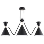 LAMPA SUFITOWA ALFA SALUT CZARNA 5xE27/GU10 / 63365