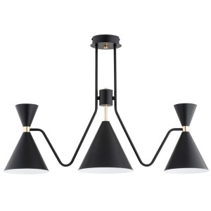 LAMPA SUFITOWA ALFA SALUT CZARNA 5xE27/GU10 / 63365