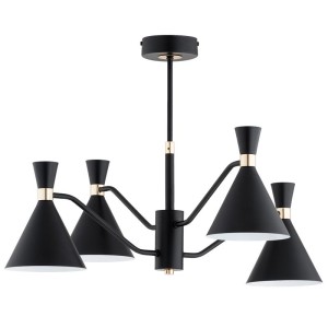LAMPA SUFITOWA ALFA SILVA CZARNA 4xE27 / 63367