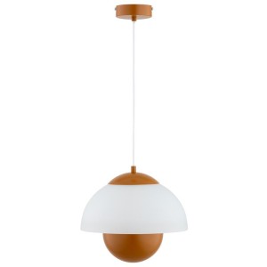 LAMPA WISZĄCA ALFA SETNA RDZAWA & BIAŁA 1xE27 / 61487