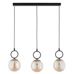 LAMPA WISZĄCA ALFA LISTER CZARNA & ZŁOTA 3xE14 / 62561