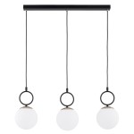 LAMPA WISZĄCA ALFA LISTER CZARNA & BIAŁA 3xE14 / 62560