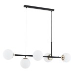 LAMPA WISZĄCA ALFA DANSA CZARNA & BIAŁA 5xE14 / 63362