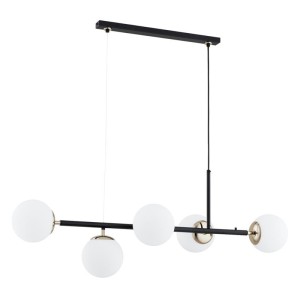 LAMPA WISZĄCA ALFA DANSA CZARNA & BIAŁA 5xE14 / 63362