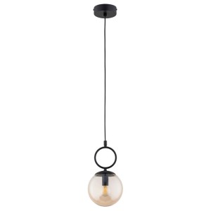 LAMPA WISZĄCA ALFA SITRO CZARNA & BURSZTYNOWA 1xE14 / 61470