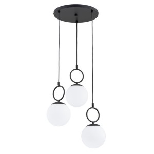 LAMPA WISZĄCA ALFA SITRO CZARNA & BIAŁA 3xE14 / 62562