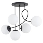 LAMPA SUFITOWA ALFA MODERN CZARNA & BIAŁA 5xE14 / 63358