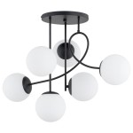 LAMPA SUFITOWA ALFA MODERN CZARNA & BIAŁA 6xE14 / 63360