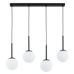 LAMPA WISZĄCA ALFA PERIO CZARNA & BIAŁA 4xE14 /  63352