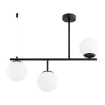 LAMPA SUFITOWA ALFA LUNA CZARNA & BIAŁA 3xE14 /  62549