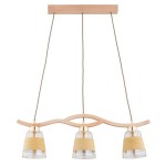 LAMPA WISZĄCA ALFA FORES PRO DREWNIANA 3xE14 /  62545