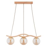 LAMPA WISZĄCA ALFA FORES DREWNIANA 3xE14 /  62544