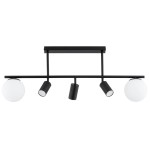 LAMPA SUFITOWA ALFA ESKA CZARNA 3xGU10 & 2xE14 /  63336