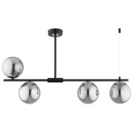 LAMPA SUFITOWA ALFA HILL CZARNA & CHROM 4xE14 /  63338