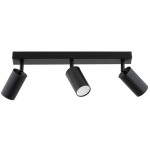 LAMPA SUFITOWA ALFA ATLET CZARNA 3xGU10 / 62541