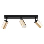 LAMPA SUFITOWA ALFA ATLET CZARNA & ZŁOTA 3xGU10 / 62543