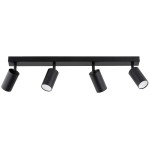 LAMPA SUFITOWA ALFA ATLET CZARNA 4xGU10 / 63328