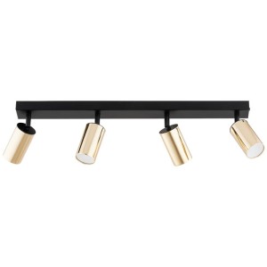 LAMPA SUFITOWA ALFA ATLET CZARNA & ZŁOTA 4xGU10 / 63330