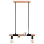 LAMPA WISZĄCA ALFA LIDO DREWNIANA 4xE27 / 63327