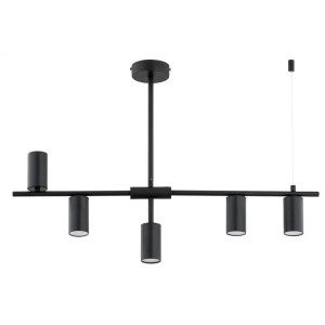 LAMPA SUFITOWA ALFA SAUR CZARNA 5xGU10 / 63322