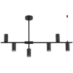 LAMPA SUFITOWA ALFA SAUR CZARNA 6xGU10 / 63323