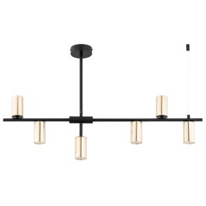 LAMPA SUFITOWA ALFA SAUR CZARNA & ZŁOTA 6xGU10 / 63326
