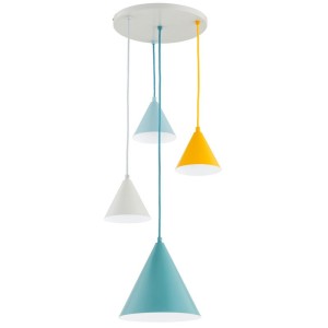 LAMPA WISZĄCA ALFA GANNA WIELOKOLOROWA 4 x E27 / 63319