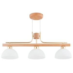 LAMPA WISZĄCA ALFA LESSI DREWNIANA 3xE27 / 62530