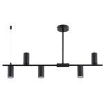 LAMPA SUFITOWA ALFA URANOS CZARNA 5xGU10 / 63315