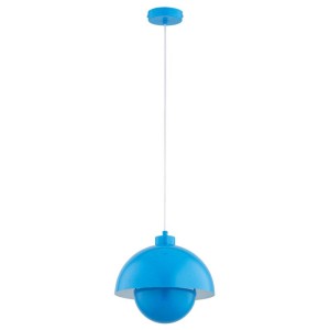 LAMPA WISZĄCA ALFA KUGER NIEBIESKA 1xE27 / 61437