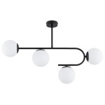 LAMPA SUFITOWA ALFA STELLAR CZARNA & BIAŁA 4xE14 / 63311