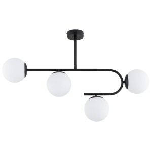 LAMPA SUFITOWA ALFA STELLAR CZARNA & BIAŁA 4xE14 / 63311