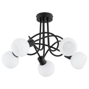 LAMPA SUFITOWA ALFA ERYKA CZARNA 5xE14 / 63312