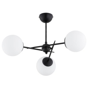 LAMPA SUFITOWA ALFA PRIMERY CZARNA & BIAŁA 3xE14 / 62523
