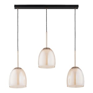 LAMPA WISZĄCA ALFA ROVENA ZŁOTA & CZARNA 3xE27 / 62526