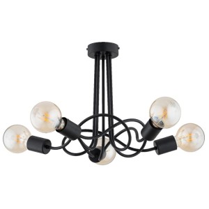 LAMPA SUFITOWA ALFA WINGO CZARNA 5xE27 / 63304