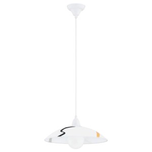 LAMPA WISZĄCA ALFA FLORES BIAŁA 1xE27 / 61430