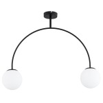 LAMPA SUFITOWA ALFA BENDO CZARNA & BIAŁA 2xE14 / 62514