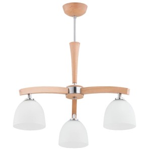 LAMPA SUFITOWA ALFA AXIM DREWNIANA 3xE27 / 62517