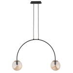 LAMPA SUFITOWA ALFA BENDO CZARNA & ZŁOTA 2xE14 / 62515