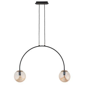 LAMPA SUFITOWA ALFA BENDO CZARNA & ZŁOTA 2xE14 / 62515