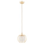 LAMPA WISZĄCA ALFA KRISTAL ZŁOTA MIX 1xE27 / 61408