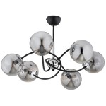 LAMPA SUFITOWA ALFA AURORA CZARNA & CHROM 6xE14 / 63297