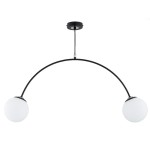 LAMPA SUFITOWA ALFA BEND CZARNA & BIAŁA 2xE14 / 62497