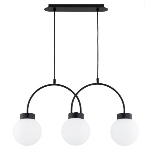 LAMPA SUFITOWA ALFA DARSO CZARNA & BIAŁA 3xE14 / 62498