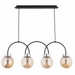 LAMPA WISZĄCA ALFA DARSO CZARNA & ZŁOTA 4xE14 / 63294