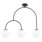 LAMPA SUFITOWA ALFA DILAR CZARNA & BIAŁA 3xE14 / 62492